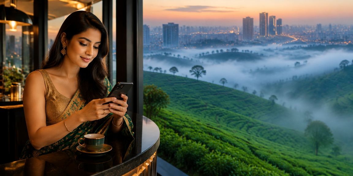 চট্টগ্রামে চা বাগানের পরিবেশে অনলাইন বেটিং ও লটারি উপভোগ করছেন একজন ব্যবহারকারী